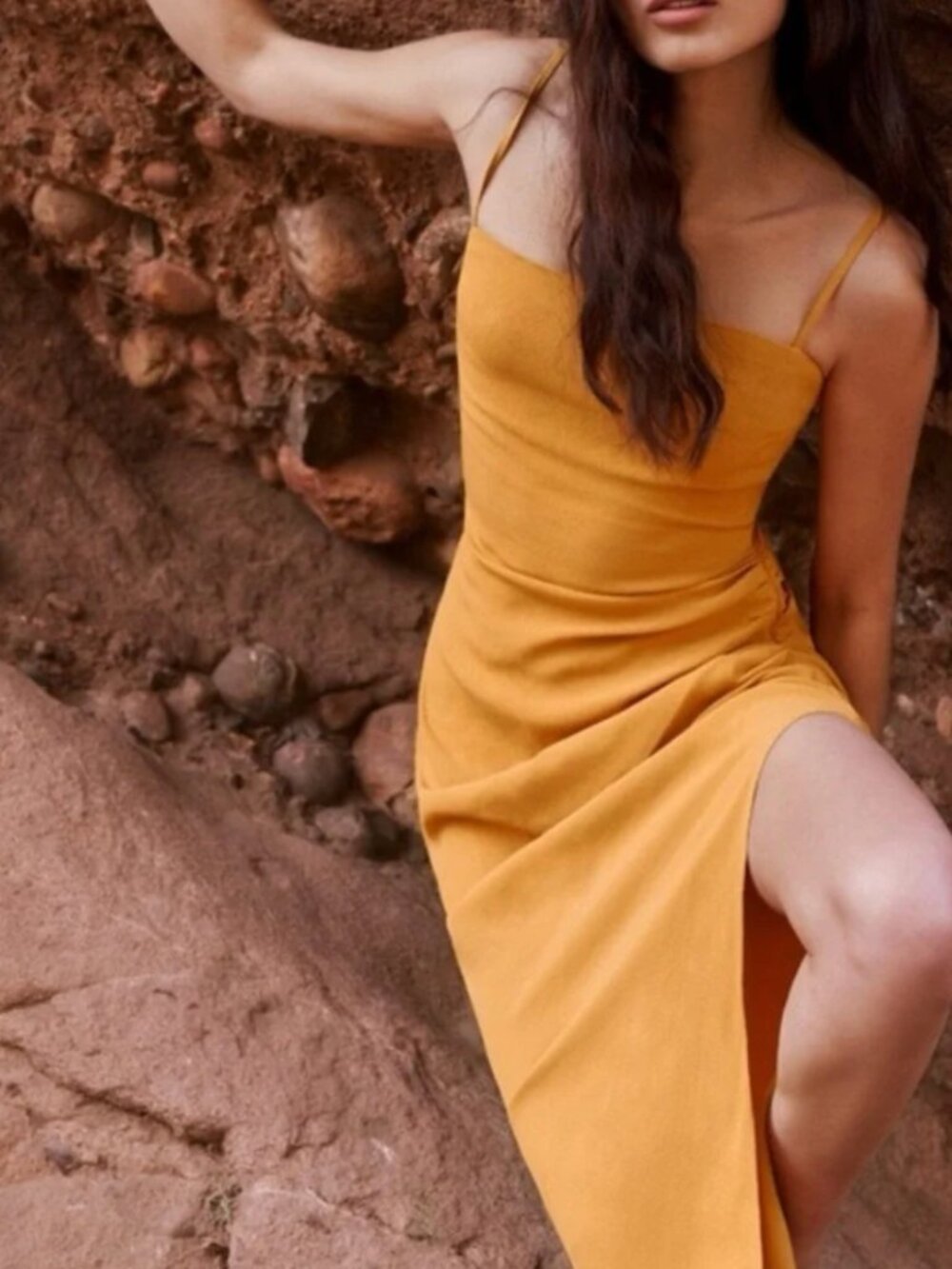 Reformation Mignon Dress - Ochre (6)